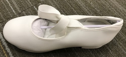 Theatricals calzature scarpe da rubinetto ragazza cravatta a nastro bianca taglia 1,5 M - Foto 4 di 7