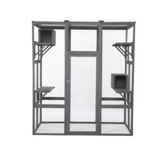 Large Cat Cage for Multiple Cats with Sunshine Roof and Large Lockable Door