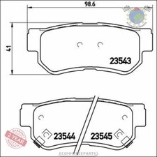 Kit Bremsbeläge Brembo Hinterachse für HYUNDAI SANTA FE GRANDEUR HIGHWAY ELANT D