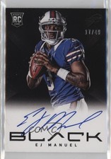 2013 Panini Black Rookies Signatures 17/49 EJ Manuel #209 Auto 0c3