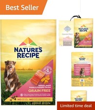 12 lb All Natural Grain Free Dog Food with Salmon, Sweet Potato & Pumpkin 4.12 per pound