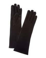 Sofiacashmere Mid-Length Cashmere-Lined Nappa Leather Gloves Women's
