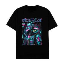 Cyberpunk Robo T-Shirt, Futuristic Techwear Streetwear Graphic Unisex Tee