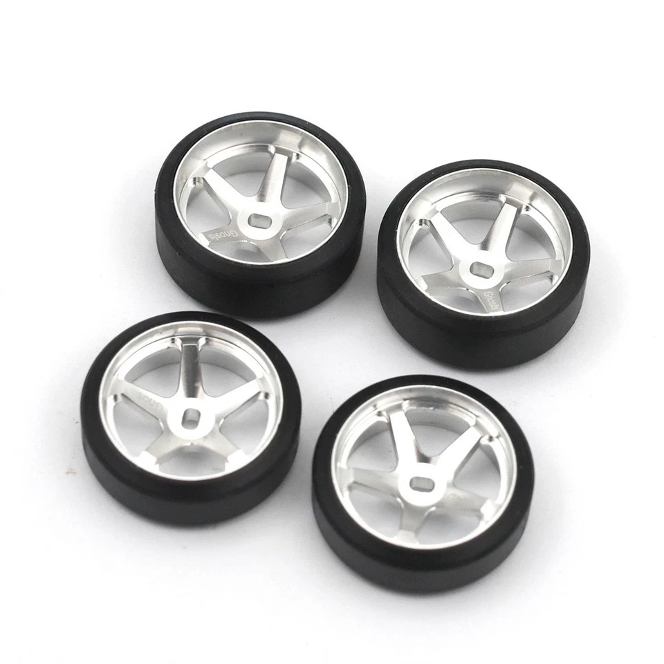 4Pcs For Wltoys K969 MINI-Z Series 1/28 RC Upgrade Drift Tyres Metal Wheel Trail - Image 3 of 4