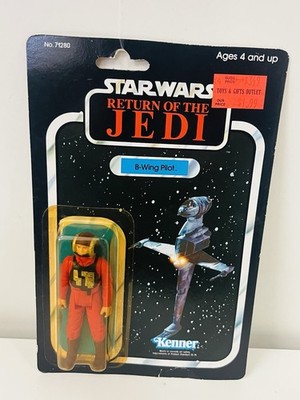 STAR WARS RETURN OF THE JEDI B-WING PILOT 77 BACK 1983 KENNER Vintage