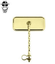 1x ORIGINAL LOWRIDER Rectangle Bicycle Mirror Single Square Twisted All Gold.
