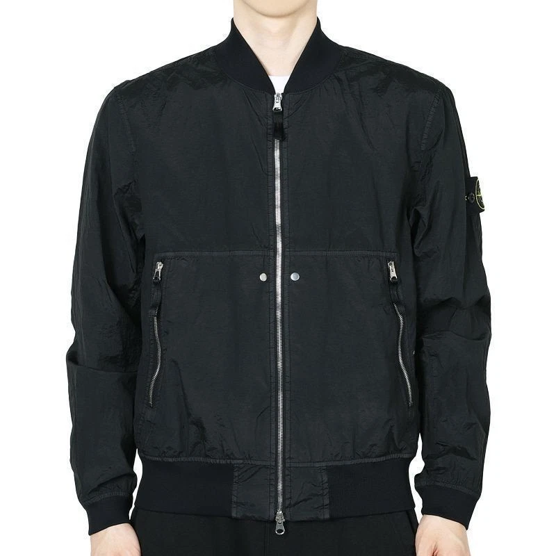 Stone Island Giacca Uomo Patch Nylon Zip (Nero) K1S15 4100019 S0020 V0029