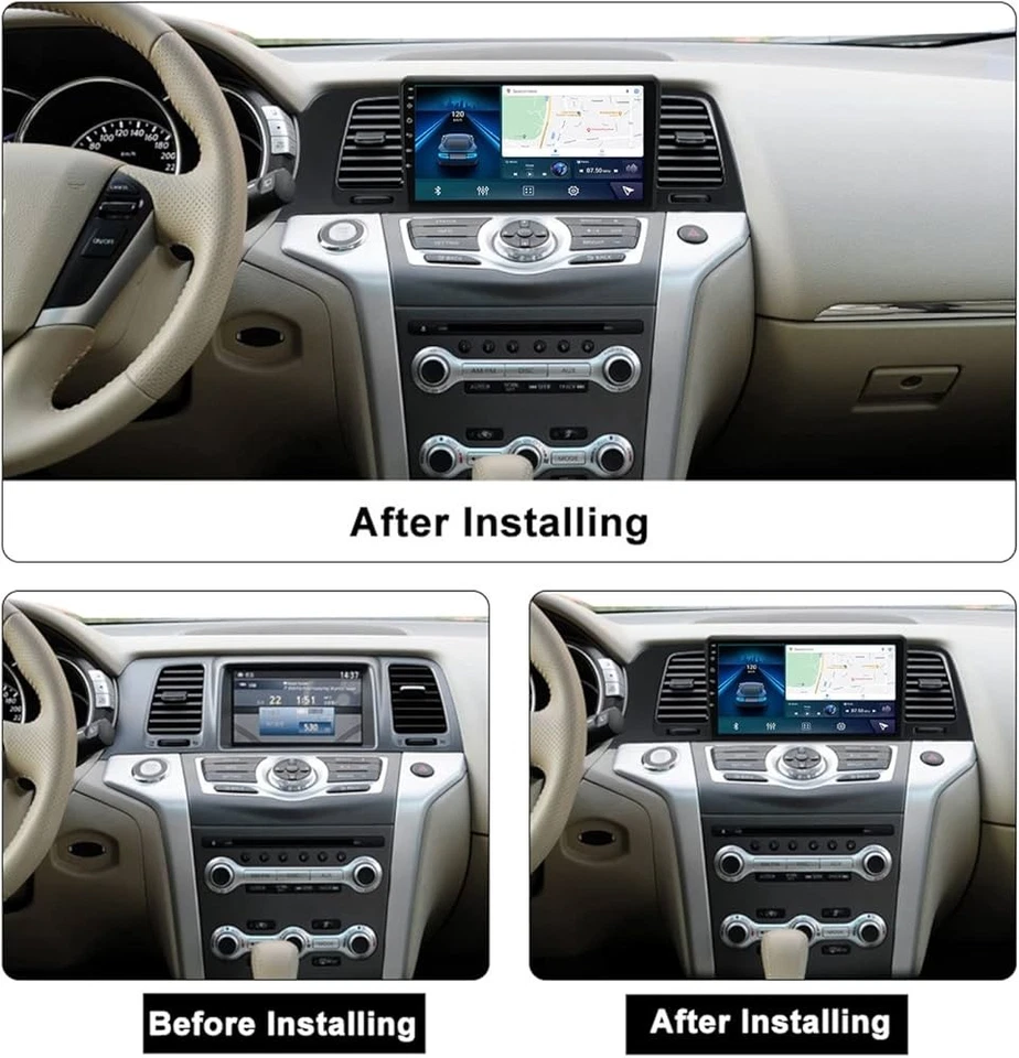 4G+64G For Nissan Murano Z51 2008-2014 Android 13 Apple Carplay Car Radio GPS - Image 3 of 4