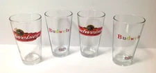 Budweiser King of Beers Retro pint Glasses - Set of 4 Collector Series (Libby)