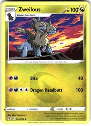 Zweilous 114/203 Evolving Skies Uncommon Pokémon TCG