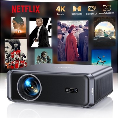 Unterstützter 4K Projektor 22000 Lumen mit Tasche Rucksack Auto Focus Wifi Android TV