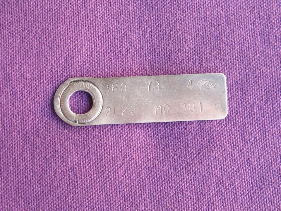 Ford F100 1973 F250 360 etiqueta de identificación del motor Foto 3 de 4