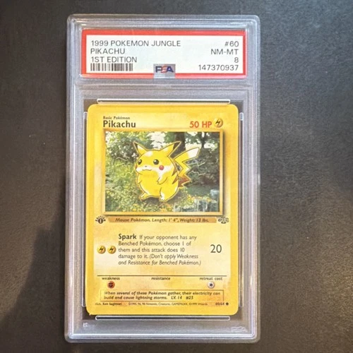 Pokémon Wizards Pikachu Jungle 1st Edition 60/64 Common English 1999 PSA 8