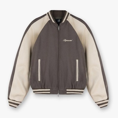 REPRESENT RAGLAN VARSITY JACKET - Stone Brown $495 NWT Coat Sz XXL