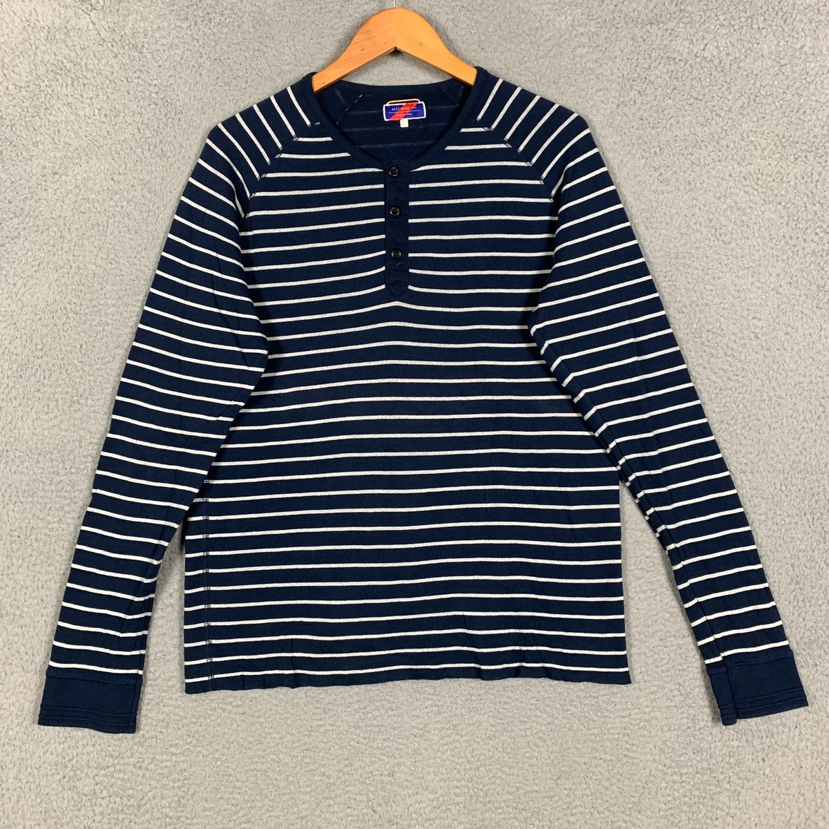 Size L Long Sleeve Striped Regular Size T-Shirts for Men for sale