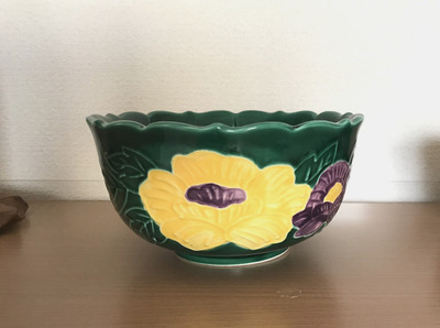 Japanische Vintage Keramik Blumen Schale 40 Jahre HomeCollection Top Zustand