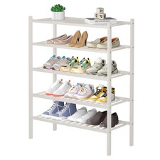 5 Tier Bamboo Shoe Rack for Closet Free Standing Wood Shoe Shelf for Entryway...