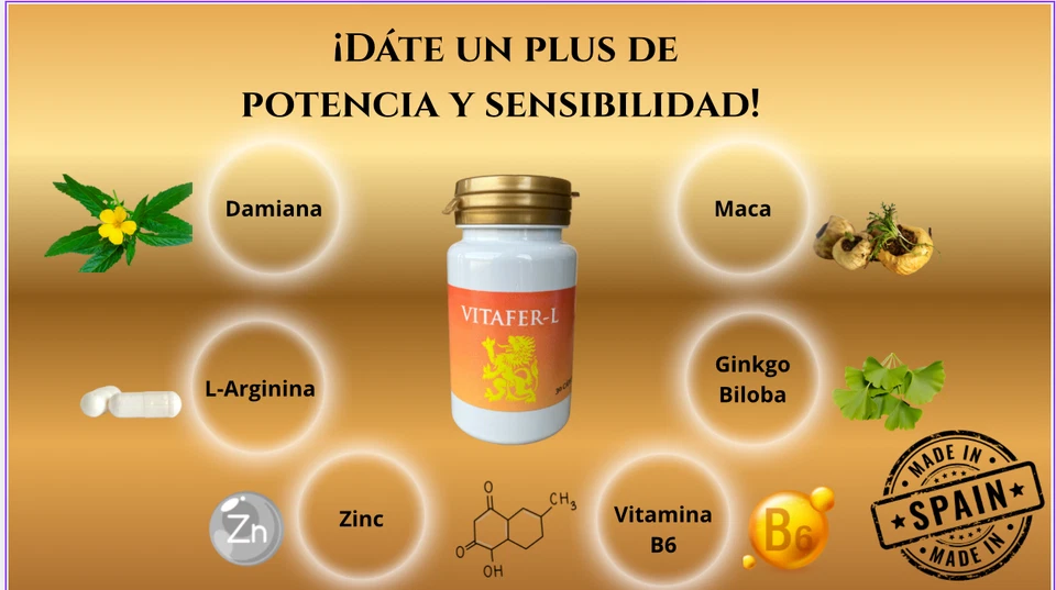 VITAFER30 Cápsulas, Complex para el Vigor, la Vitalidad, y el Bienestar Diario. - Imagen 2 de 4