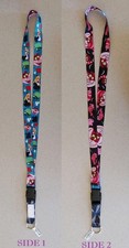 Disney Parks Neck Lanyard Alice in Wonderland Cheshire Mad Hatter Reversible