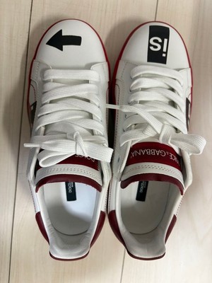 Dolce & Gabbana Leather Low-Top Sneakers Shoes Size36.5 Women 