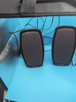 Creative Labs 265 PC Tischlautsprecher 3,5mm Klinke funktioniert alle Kabel dabei 