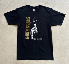 1991 Vtg GARTH BROOKS Concert NO FENCES Tour Double Side Single Stitch Shirt 90s