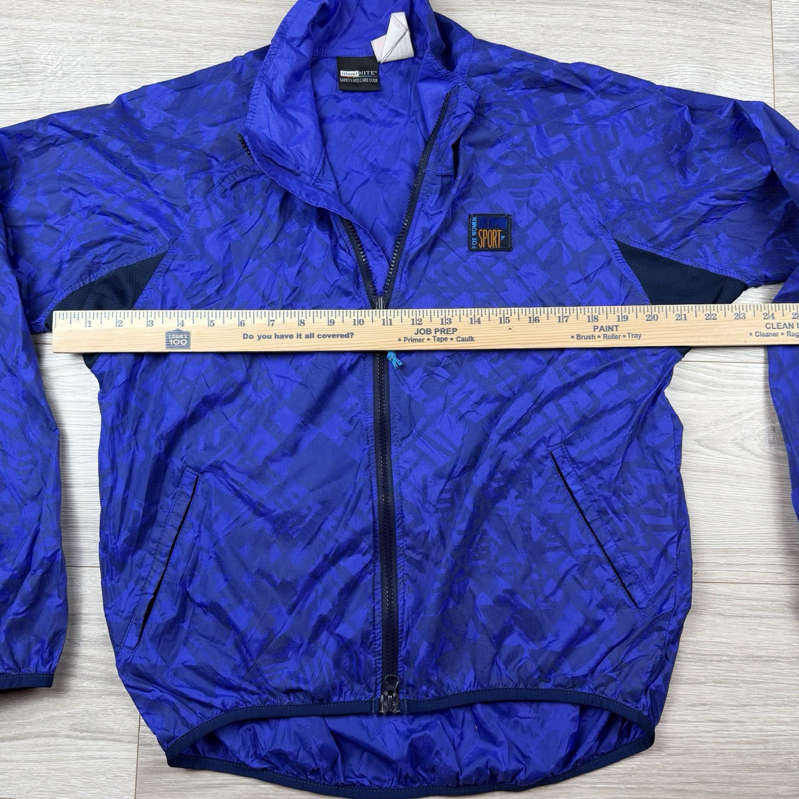 IN SPORT For Women Blue illumiNITE Reflective Windbreaker Jacket Coat 