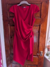 Boohoo Red Dress Size 14
