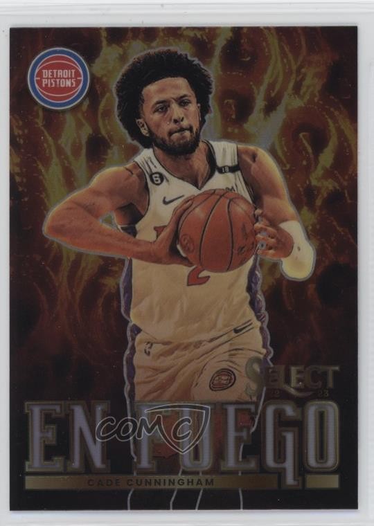 2022-23 Panini Select En Fuego Silver Prizm Cade Cunningham #10 1pf0