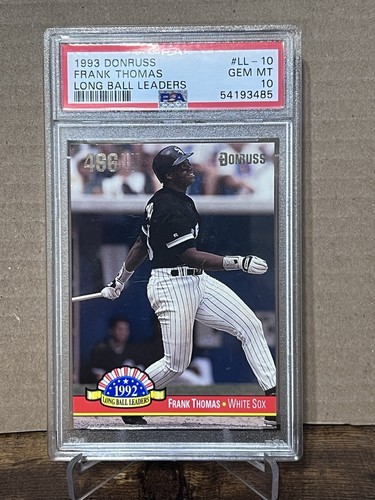1993 Donruss Frank Thomas Long Ball Leaders #LL-10 White Sox PSA 10 GEM MINT