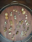 Lot 22 Pair Vintage Gold-tone Clip-on or  Screw Back Earrings Costume Jewelry