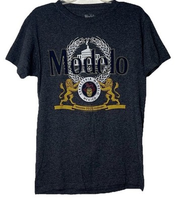 Modelo Shirt Mens Small Gray Graphic Tee Cerveceria Cerveza Beer Logo Mexico