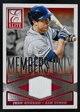 2015 Panini Elite #1 Jedd Gyorko Members Only Materials Catching Padres
