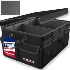 FORTEM Trunk Organizer For SUV Car Trunk Organizer, Small No Cooler Black