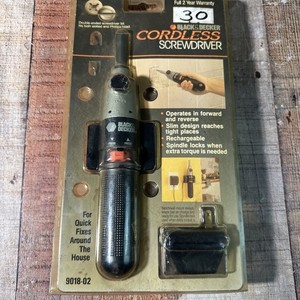 Black and Decker Cordless Screwdriver 9018-02 Rechargeable