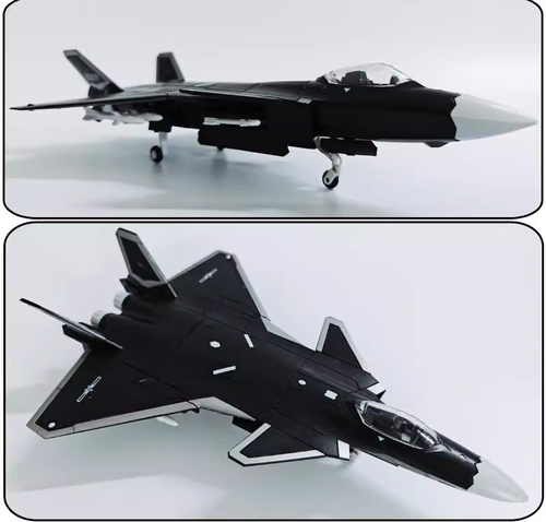 1/72 PLA J-20A Military Parade Fighter Plastic Painted Unassembled Toy Model - Picture 4 of 6