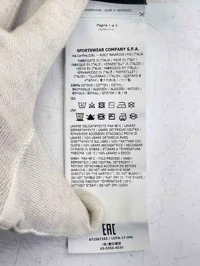 STONE ISLAND/hoodie/M/cotton/WHT/plain thumbnail 5