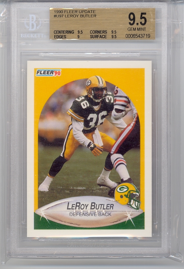 1990 Fleer Update LeRoy Butler (Rookie Card) (#U-97) BGS9.5 BGS | eBay