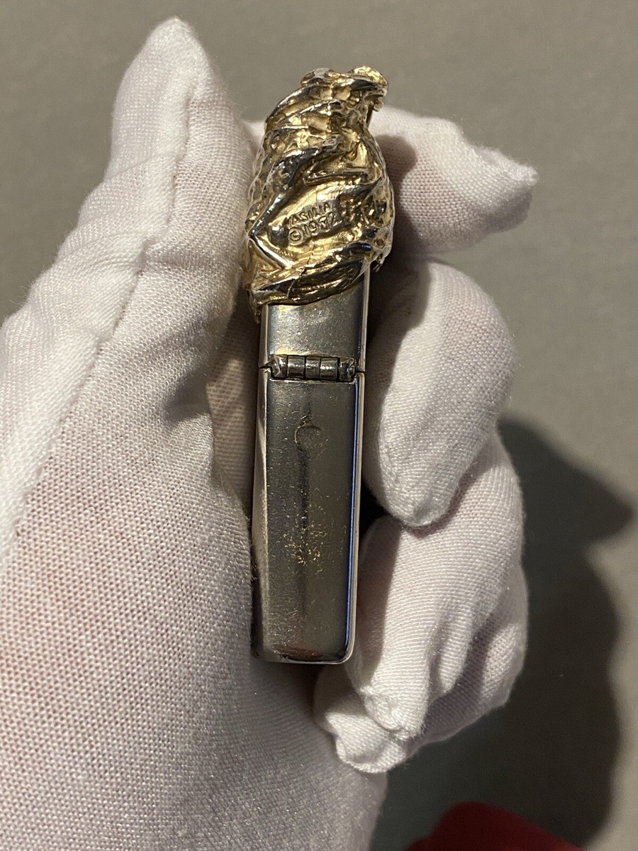 Vintage Zippo Lighters Gold Plated Exclusive Sculpture