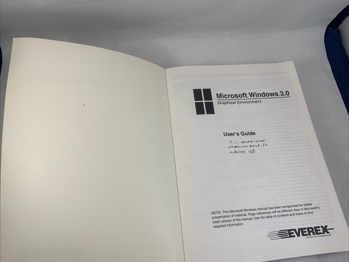Microsoft Windows 3.0 manuale manuale utente vintage 1990 Everex - Foto 4 di 19