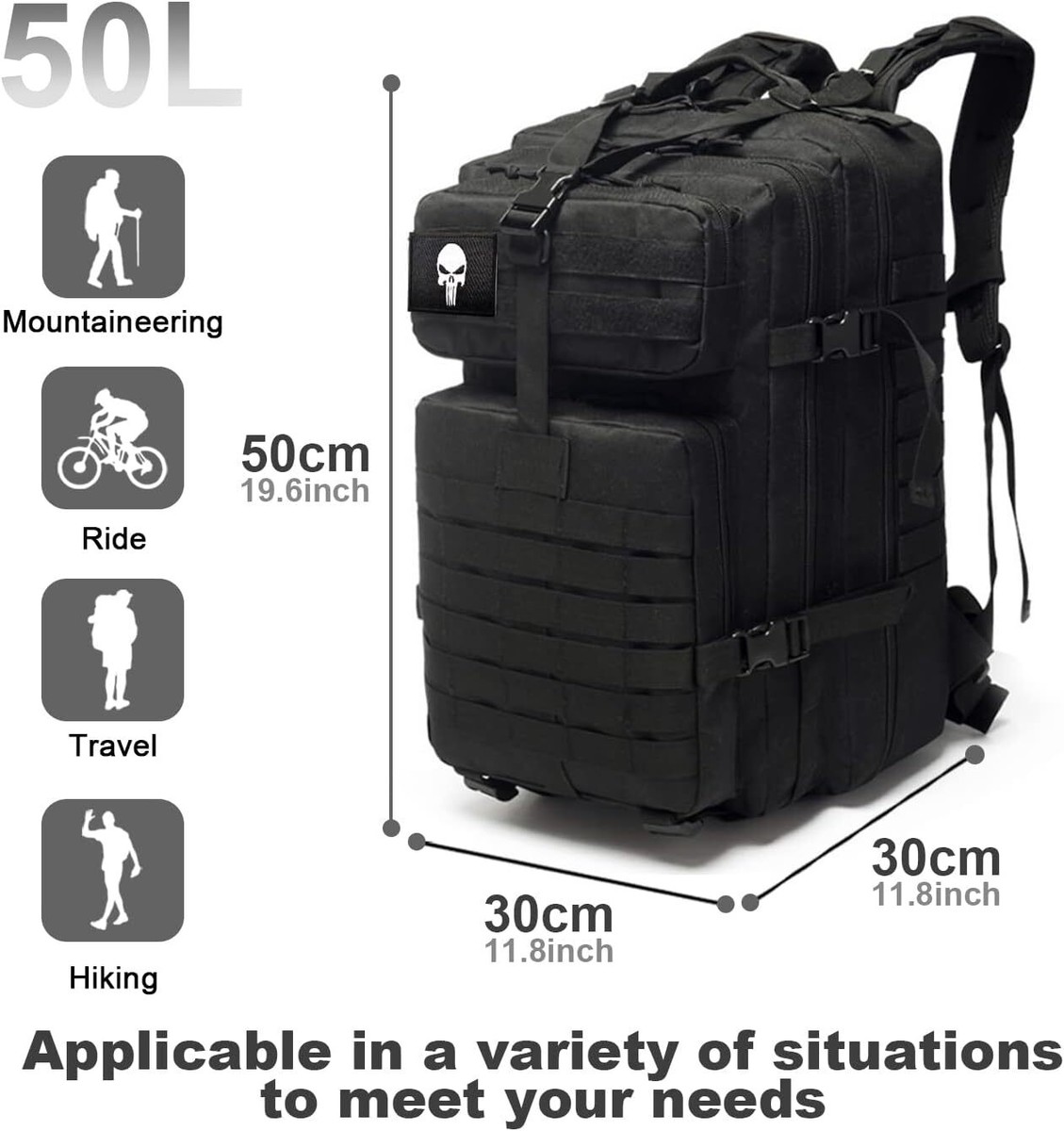 Man Tactical Military Backpack 50L Waterproof Army Pack Rucksack Hiking Backpack | eBay Man Tactical Military Backpack 50L Waterproof Army Pack Rucksack Hiking Backpack | eBay