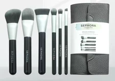 SEPHORA COLLECTION Deluxe Charcoal Antibacterial Brush Set 6PCS