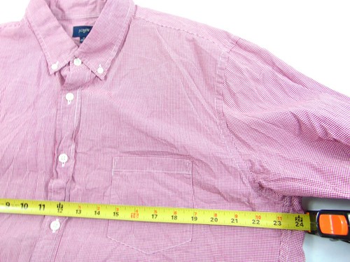 J Crew Red Checkered Long Sleeve Button Down Cotton Shirt XL - Picture 5 of 8