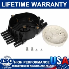DR475 DR331 Ignition Distributor Cap& Rotor Kit For Chevy GMC SUV V6 4.3L Vortec