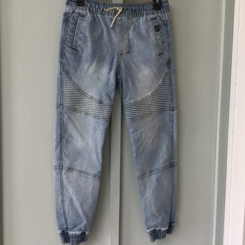 nitrous black boys denim pants size large jogger string waist  - Picture 9 of 12