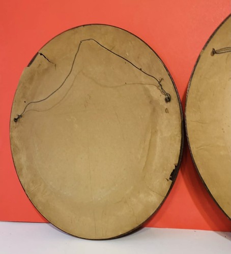 Set 2 vintage con cornice ricamo punto ago arte da parete 14"x12"x2,5" - Foto 9 di 13