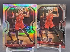 Liz Cambage - 2021 WNBA Prizm - Silver Prizm And Base #77 - Las Vegas Aces