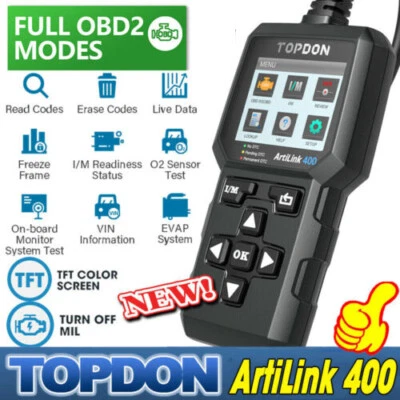 TOPDON AL400 Auto OBD2 Dispositivo diagnostico Scanner auto Tutti i 10 modi OBD2