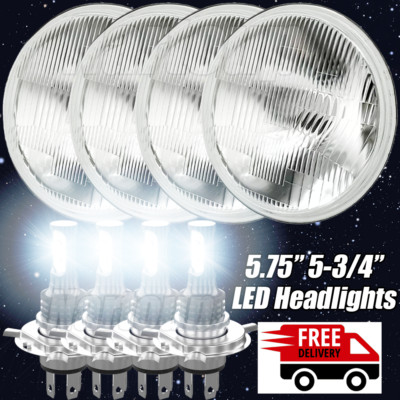 4pcs 5 3/4'' 5.75 Led Headlights HI/LOW Beam H4 for Pontiac GTO Grand Prix