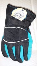 FG SOLID SNOW GLOVES 1 PAIR BLACK SOOT WATERPROOF SIZE S-M CHILDREN SIZE
